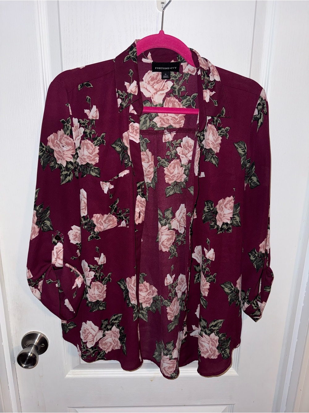 Floral button up top